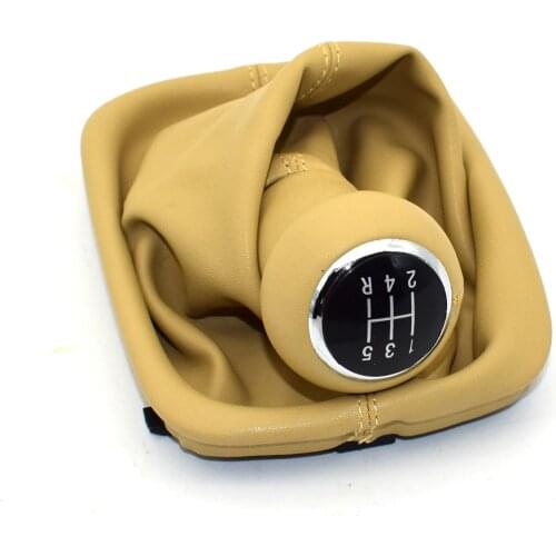 5 Speed Car Shift Gear Knob With PU Leather Gaitor Boot Collar Cover for Audi A6 C5 1997-2001 A4 B5 1998-2000 A8 D2 5 GEARBOX
