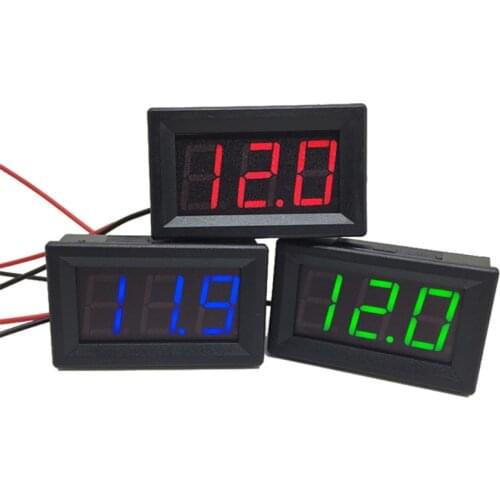 62KC 2 Wires Digital Voltmeter Voltage Panel Meter 0.36 Inches DC 3.1 -32V/0-100V