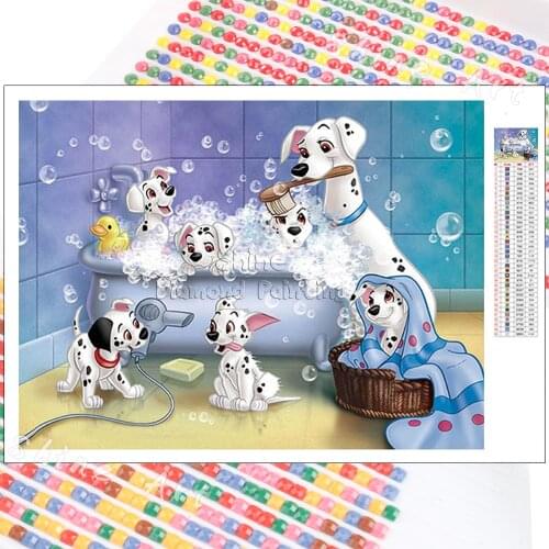 Diamond Painting 5D Disney 101 Dalmatians DIY Full Drill Mosaic Set Cartoon Kit Handicraft Rhinestone Embroidery Art Home Decor