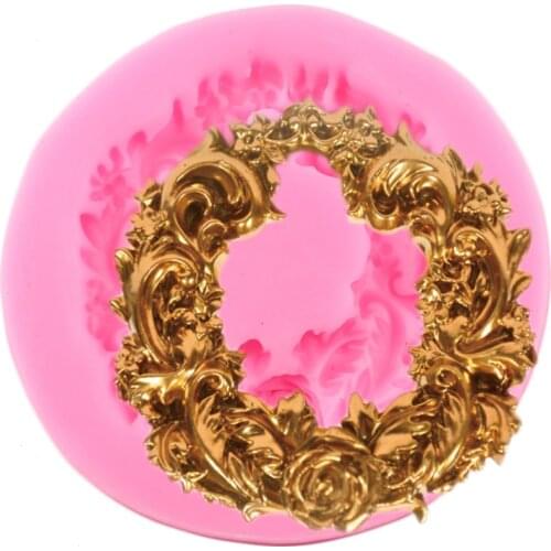 Baroque Scroll Relief Silicone Mold Flower Fondant Cake Decorating Tools Candy Resin Clay Molds Chocolate Gumpaste Moulds