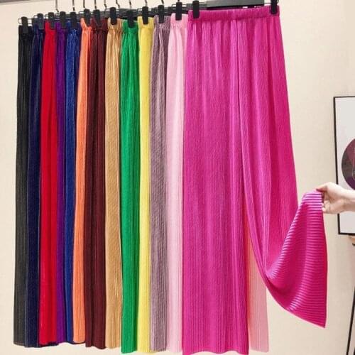 Women Summer Casual Pants High Waist Wide Leg Trousers Female Loose Elegant Streetwear Plus Size Bottoms L-6XL 7XL 8 Colors