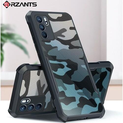 Rzants For OPPO Reno 6 Reno6 Pro Case Soft Camouflage Beetel Military Design Protection Slim Thin Small Hole Cover