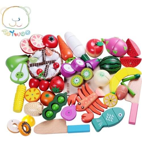 Baby Toys Wood Early Education Toys Children Fruit Vegetable Kitchen Cutting Toys Kids Pretend Play Jouet for Preschool Girl