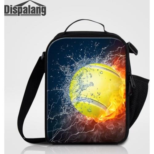 Dispalang Portable Insulated Cooler Lunch Bag Baseball Print Thermal Picnic Food Bag for Men Kids Boy Lunch Box Bag Tote