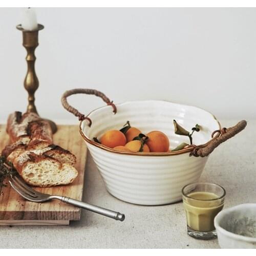 Japanese style retro ceramic bowls and home creative dishes Ramen bowl salad bowl ceramic retro tableware