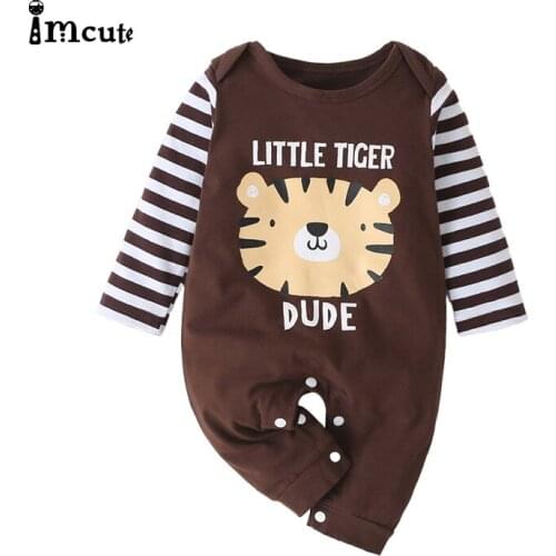 Imcute Tiger Baby Rompers Newborn Infant Baby Girl Princess Romper Kids Jumpsuit Outfits Long Sleeve Clothings Baby Boy Clothes