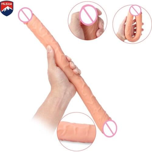 Privacy Protection Extra NEW18.11 inch Long Large Double Dragon Simulation Dildo Toy Lesbian Lala Penis gay woman Adult sexy toy