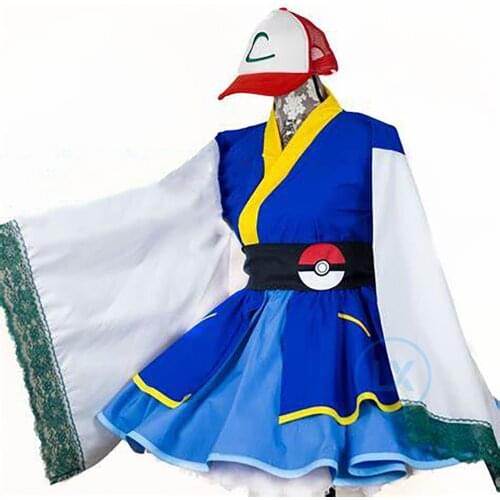 Anime Game Film Characters Kimono Dress Cosplay Costume Lolita Kimono Dress Full Sets Custom Made Female Girls Halloween Gift