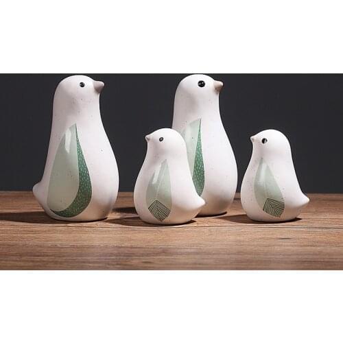 Creative Nordic bird Ceramics Ornaments Home Soft Dress Living room TV Cabinet Office Study Simple Decorations Crafts Statue