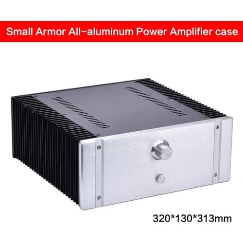 320*130*313mm Small Armor Chassis All-aluminum Power Amplifier Case DIY Category A Power Supply Shell Audio Box with Radiator