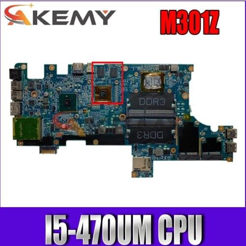 Akemy Laptop Motherboard For Dell Inspiron M301Z N301Z CN-072WD6 072WD6 72WD6 HM57 I5-470UM CPU DDR3 HD5430 graphics works