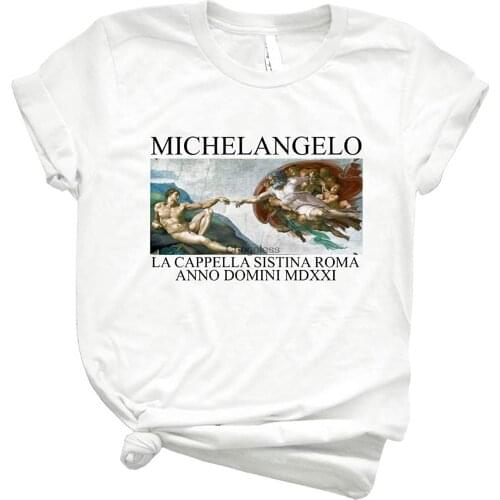 Michelangelo La Cappella Sistina Rómá Anno Domini Mdxxi 60 Vintage Mens Shirt Tshirt for Women Classic