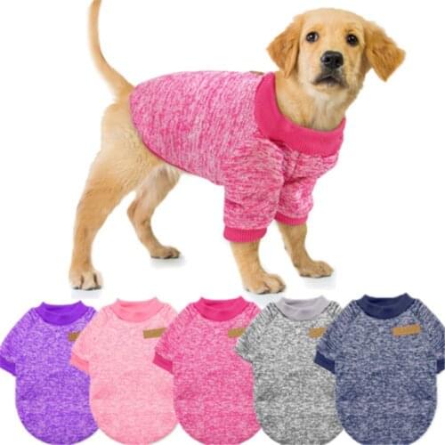 Fashion Solid Color Winter Casual Pets Dog Cat Clothes Warm Hoodie Coat Jacket Clothing For Dogs
