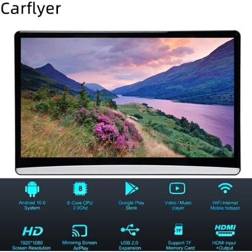 13.3 Inch Android 10 Car Headrest Monitor Same Screen 4K 1080P Video IPS MP5 WIFI/Bluetooth/USB/SD/HDMI/FM/Mirror Link/Miracast