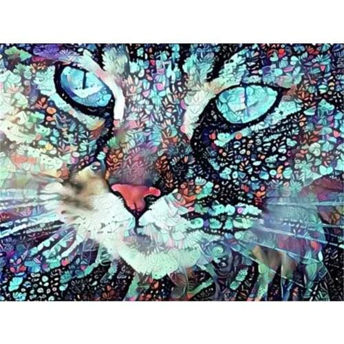 Cat Animal DIY 11CT Embroidery Cross Stitch Kits Needlework Craft Set Printed Canvas Cotton Thread Home Decoration On Sell