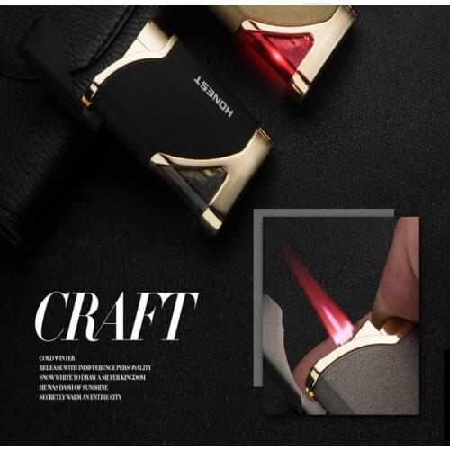 Inflatable Ultra-Thin Lighter With Light And Windproof Mini Personality Creative Boutique Red Fire Igniter Net Red Explosion