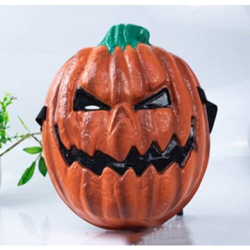 New Halloween Horror Pumpkin Head Mask Masquerade Prank Grimace Christmas Makeup Game Props The Mask Fun Performance Face Masks
