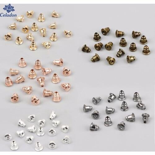 New Fashion 200pcs/bag Plastic Earring Back Stoppers Bead Caps Earring Stud HookJewelry Findings Parts For DIY
