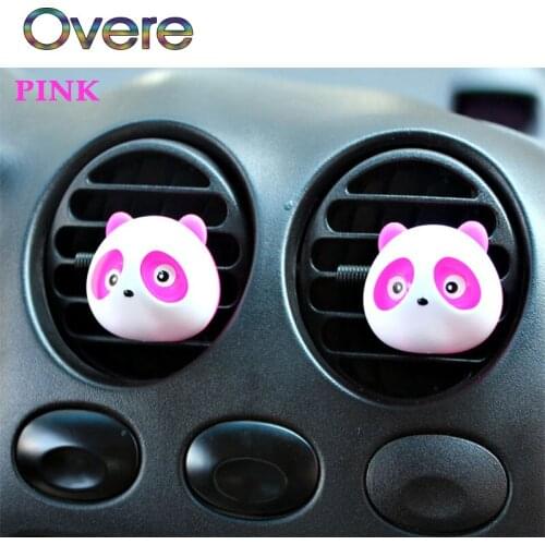 Overe 1Pair Car Air Outlet Perfume Panda styling For Kia Rio Ceed Cerato Sorento Mazda CX-7 6 Mini Cooper R56 F56