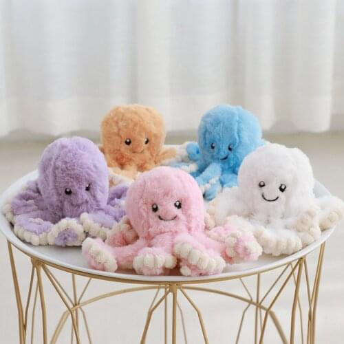 Fluffy Fur Pompon Octopus Keychain For Women Cute Girls Soft Animal Key Chain On Bag Car Trinket Jewelry Wedding Party Toys Gift