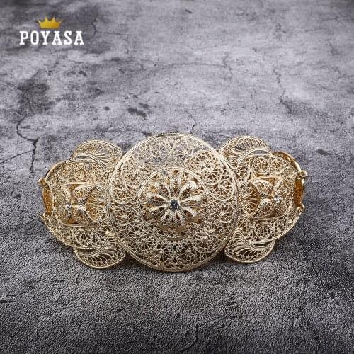 Luxury Gun metal color women belt chain metal waistband jewelry long adjustable length wedding caftan dress belt