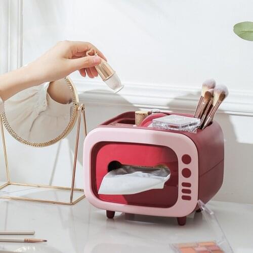 Retro Model Tissue Box Desktop Paper Holder Vintage Dispenser Storage Napkin Case Organizer Ornament Craft