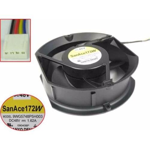 SANYO DENKI 9WG5748P5H003 SanAce172W Server Round Fan DC 48V 1.62A 172x172x51mm 4-Wire