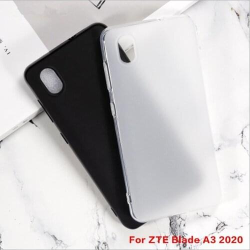 For ZTE Blade A3 2020 Silicon Cover Soft TPU Matte Black Phone Protector Shell For ZTE Blade A3 2020 Capa Coque Back Cover Case