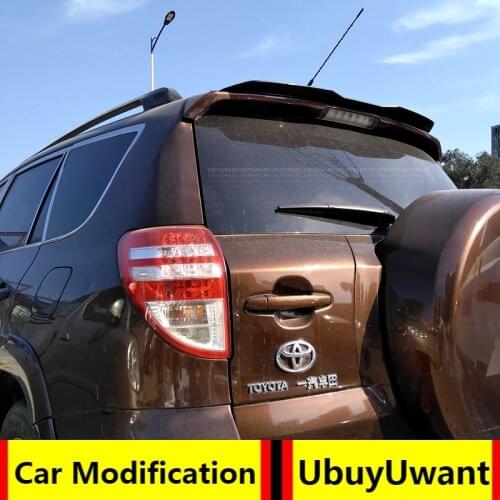 UBUYUWANT For Toyota RAV4 RAV 4 2009-2013 Rear Roof Lip Spoiler ABS Gloosy Black Car Tail Wing Decoration Hatchback Spoiler