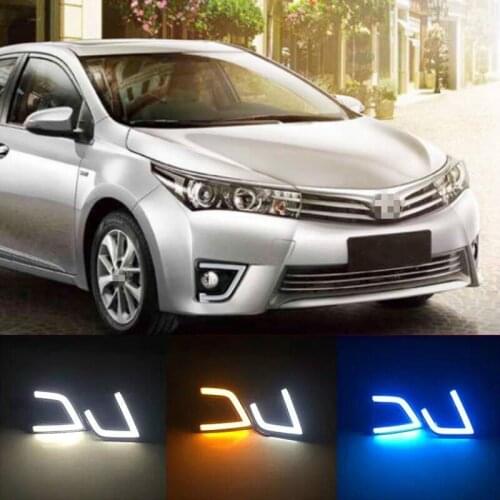 LED Daytime Running Light For Toyota Corolla 2014 2015 2016 Car Accessories Waterproof ABS 12V DRL Fog Lamp Decoration