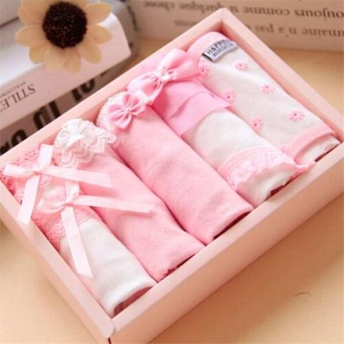 2019 New Teenage Underpants Bear Printed Young Girl Briefs Cartoon Panties Girl Cotton Panty Kids Underwear SQA30