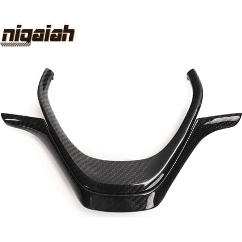High quality Glossy Carbon Fiber High-end steering wheel cover For BMW 3 Series F30 Replacement steering wheel cover
