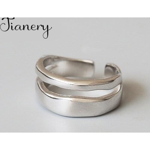 New Hot Gothic Chain Rings For Women Wedding Rings Ladies Accessories Fashion Charm Jewelry Wholesale 2021