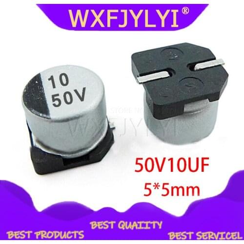 10PCS Electrolytic capacitor 50V10UF 5*5mm SMD aluminum electrolytic capacitor 10uf 50v