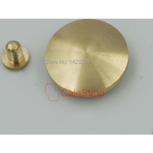 10 pcs / Lot Solid Brass 15mm 5/8" Durable Button Round Stud Screw Leather Belt Top
