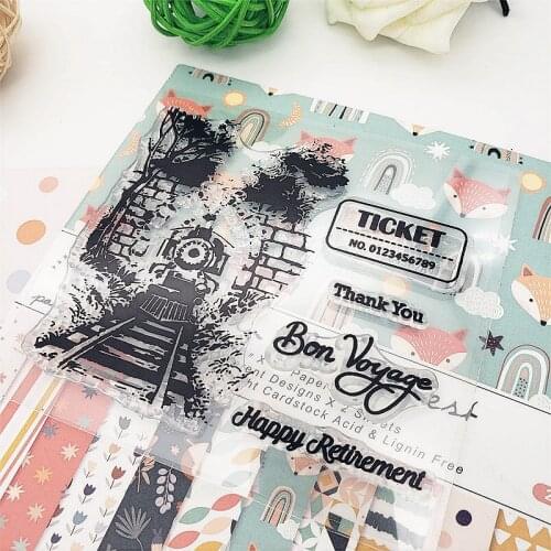 10x10.5cm Train Clear Stamps Transparent Seal Silicone Seal TPR Christmas Wedding Roller Stamps DIY Scrapbook Album Card