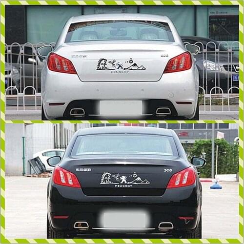 Car Stickers Peugeto Lions Fighting Monster Funny Creative Decals For Tail Waterproof Auto Tuning Styling 40*12cm D20