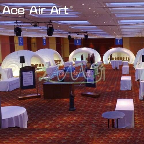 Beatutiuful full white inflatable Luna dome tent pop up air show moon luna dome yent bar kiosk without lights for shows