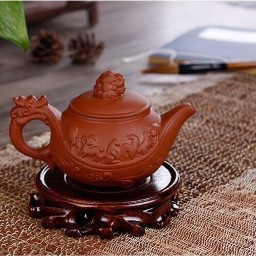 Handmade 13 styles Chinese zodiac Pot With Tea Infuser Teapot Red/Black Clay Tetera Zhu Ni Porcelain Chinese Ceramic Kettle