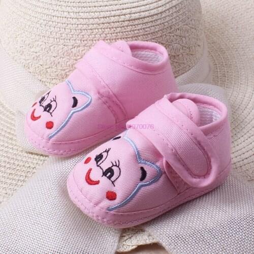 DHL 100pair Spring Autumn Non-slip First Walkers Baby Cotton Cloth Shoes Cartoon Bear Childrens Shoes