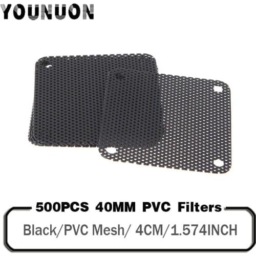 500PCS YOUNUON Cooling Fan Filters 40mm 4cm 40x40mm Computer Mesh PVC Case Fan Dust Filter Dustproof Cover Chassis Dust Cover
