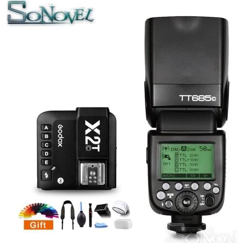 Godox TT685 TT685C Flash TTL HSS Camera Flash speedlite With X2T-C TTL Transmitter Trigger for Canon Eos 1500D 850D 800D 5DIV 7D