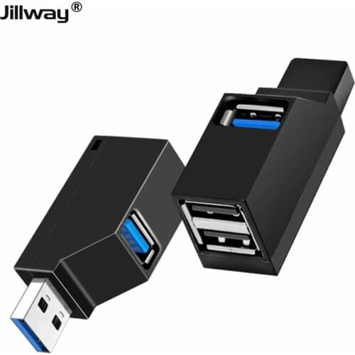 Jillway 3-port USB3.0 hub high-speed distributor plug-and-play computer USB2.0 splitter expansion interface splitter white black
