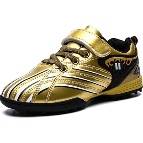 Boys Leather Waterproof Cleats Kids Soccer Shoes Boys Sneakers Girls Football Shoes Outdoor Children Unisex Trainer Shoes Foot