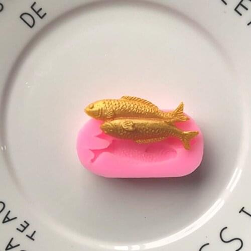 Small Carp Silicone Mold Mobile Phone Epoxy Mold Decoration DIY Mould XGY-107