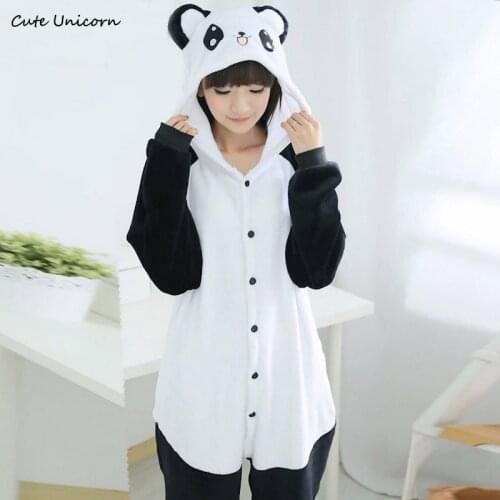 Cute Unicorn Panda animal Pajamas unisex Pyjamas adults flannel Pijama girls clothes party Onesies sleep rompers cosplay costume