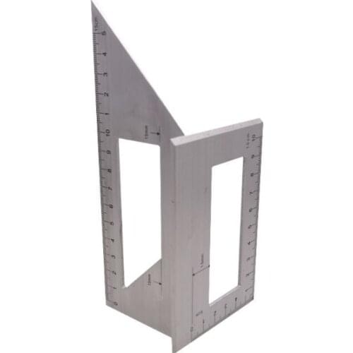 Aluminum Alloy Wooden Square Multifunction Ruler 45 90 Degree Gauge Rule Woodworking Tools