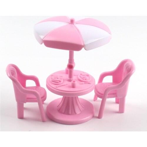 3pcs Simulation Pink table and chair set Furniture Model Toys for Doll House Decoration 1:12 Dollhouse Miniature Accessories