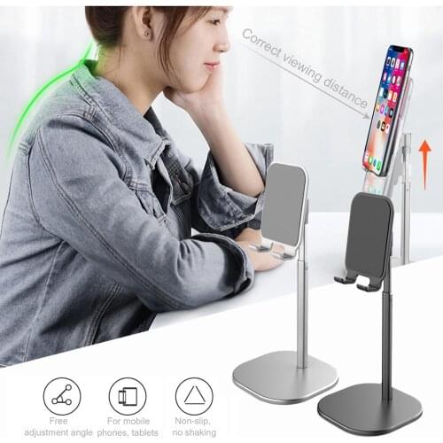 Besegad Adjustable Angle Metal Tablet Desk Cell Phone Table Desktop Stand Holder for iPad iPhone 11 X 8 7 Samsung Xiaomi Huawei