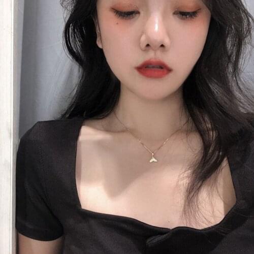 NorthGarden Fashion Mermaid Choker Necklace Korean Statement Funny Zirconia Pendant Snake Chain Cute Women Jewelry 2021 Colar